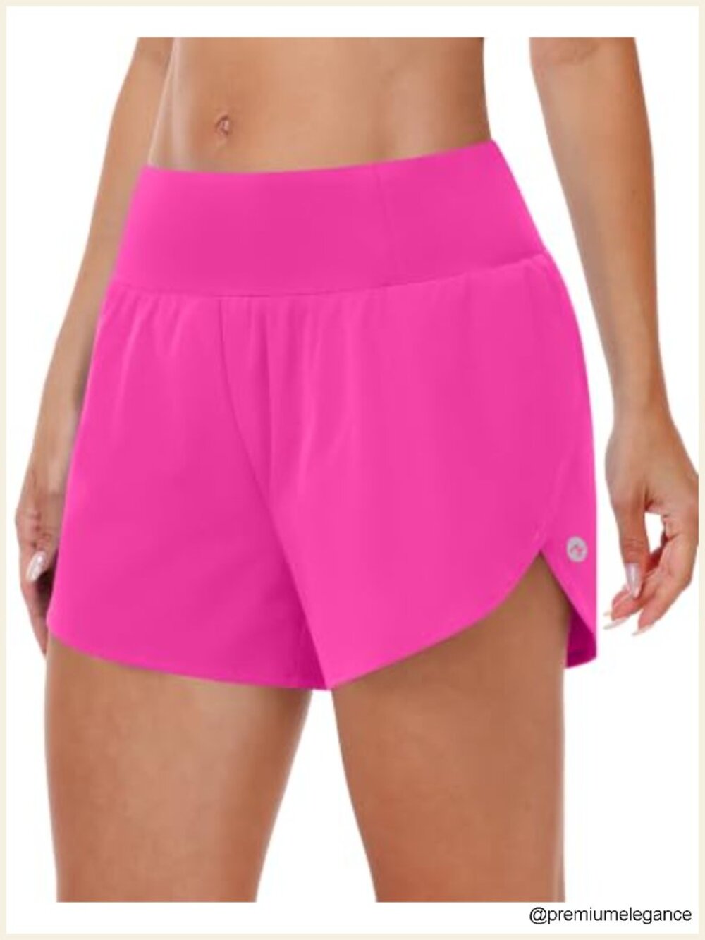 High Waisted Athletic Running Shorts Women 3" Quick Dry UPF 50+ Hidden Pocket